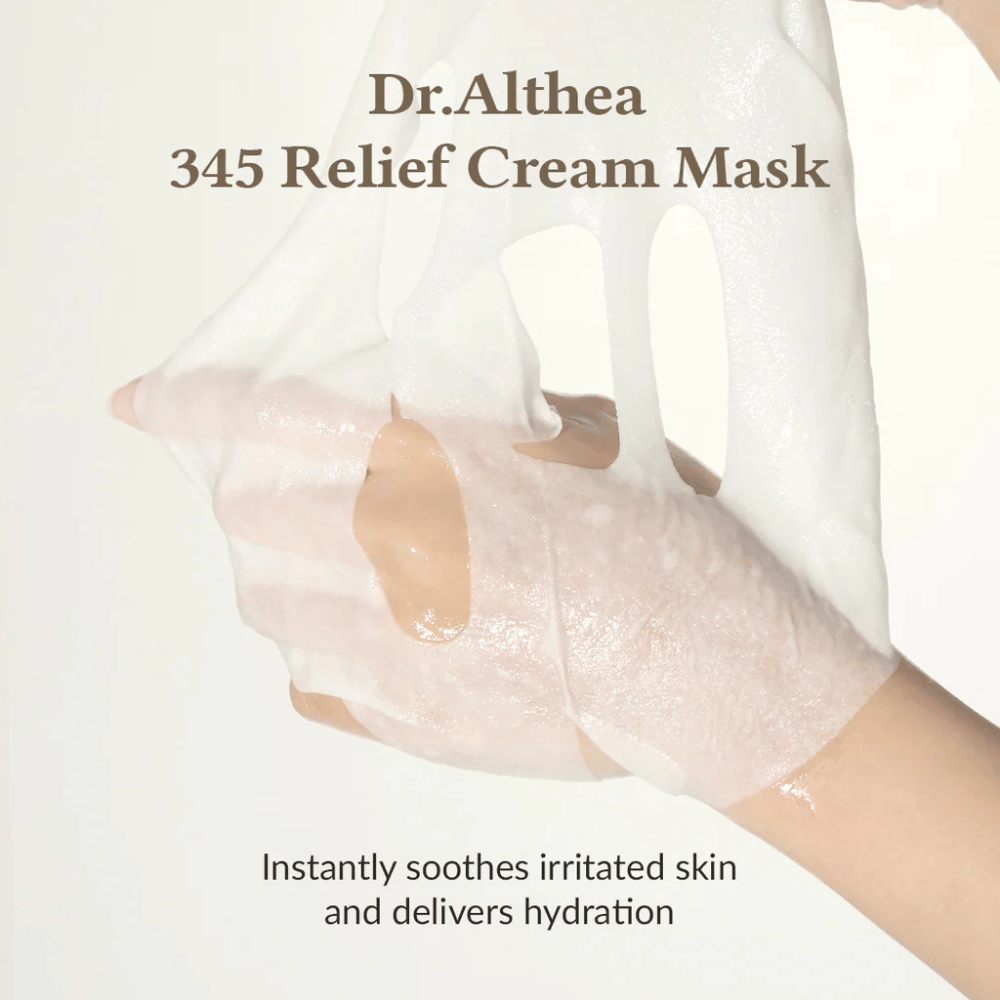 Dr. Althea 345 Relief Cream Mask wegański celulozowy Maseczka w płachcie z esencją dla lepszego wchłaniania i komfortu skóry