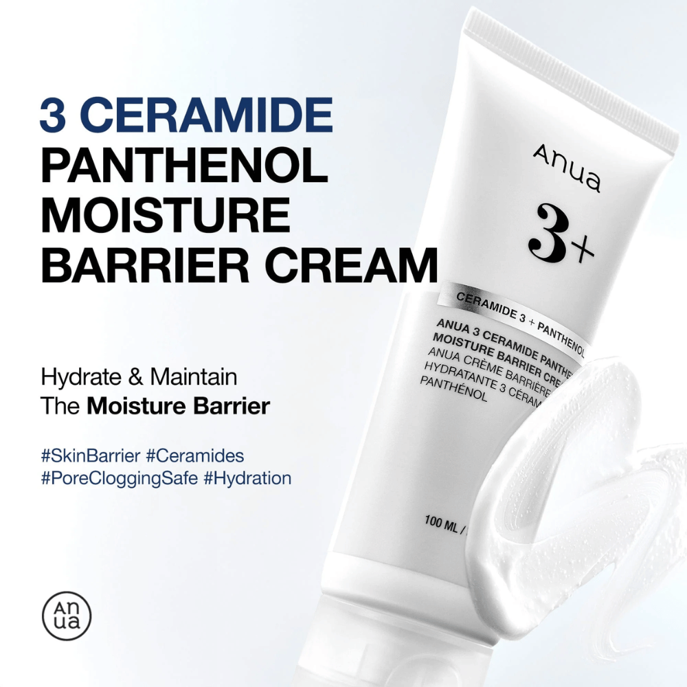 Anua 3 Ceramide Panthenol Moisture Barrier Cream – nawilża i wzmacnia barierę ochronną skóry.