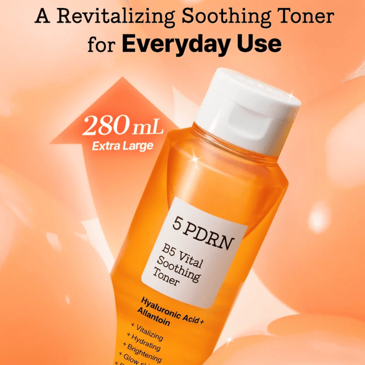 COSRX 5 PDRN B5 Vital Soothing Toner 280 ml ekstra duży łagodzący tonik do twarzy z kwasem hialuronowym i alantoiną do codziennego użytku