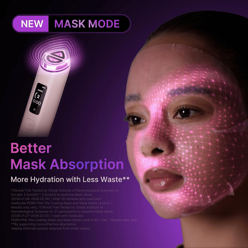medicube AGE-R Booster Pro X2 Mask Mode dla lepszego wchłaniania masek do twarzy i zwiększonego nawilżenia