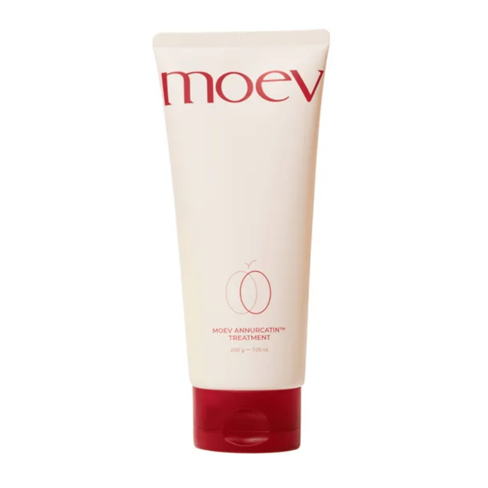 MOEV Annurcatin Treatment 200g – głęboko pielęgnująca maska do włosów z jabłkiem Annurca, biotyną i kofeiną, która wzmacnia, nawilża i nadaje włosom blask oraz odporność.