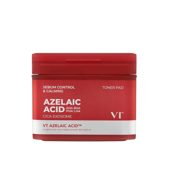 Zdjęcie produktu VT Azelaic Acid Cica Exosome Toner Pad – codzienne delikatne złuszczanie, które redukuje sebum i łagodzi skórę.