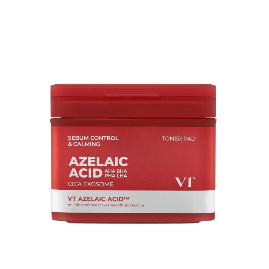 Zdjęcie produktu VT Azelaic Acid Cica Exosome Toner Pad – codzienne delikatne złuszczanie, które redukuje sebum i łagodzi skórę.