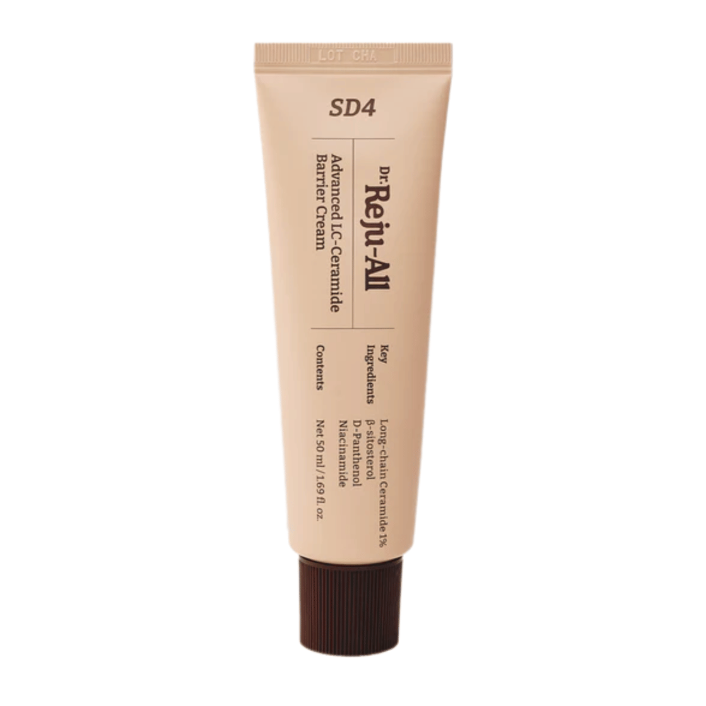 Dr. Reju-All Advanced LC-Ceramide Barrier Cream SD4 – koreański krem do twarzy o lekkiej teksturze lipidowo-wodnej, który wzmacnia barierę skórną i jest odpowiedni dla skóry wrażliwej i suchej.