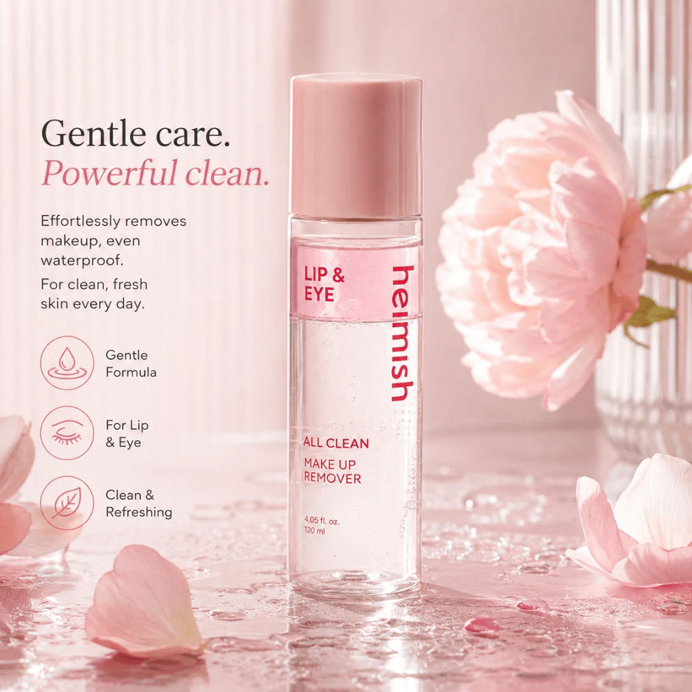 heimish All Clean Makeup Remover do delikatnego usuwania makijażu oczu i ust dzięki dwufazowej formule