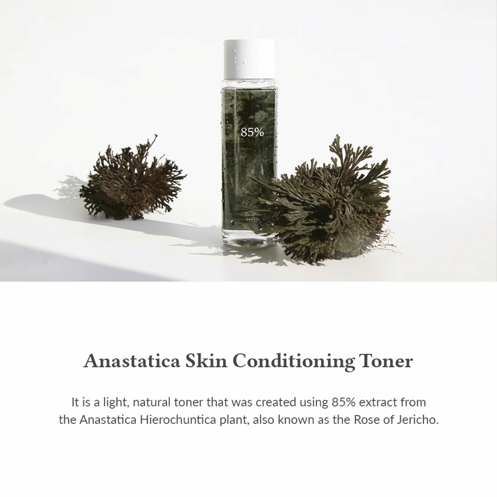 Anastatica Skin Conditioning Toner to lekki i naturalny tonik do twarzy z 85% ekstraktem z Anastatica Hierochuntica – znanej również jako róża z Jerycha. Skutecznie nawilża, koi i balansuje skórę.