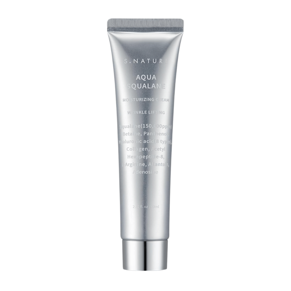 S.NATURE Aqua Squalane Moisturizing Cream 60 ml – nawilżający krem do twarzy z squalane i kwasem hialuronowym dla miękkiej i nawilżonej skóry.
