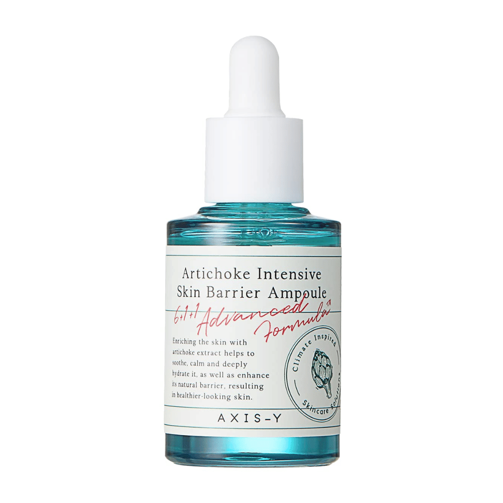 Butelka serum do pielęgnacji skóry oznaczona "Artichoke Intensive Skin Barrier Ampoule" od AXIS-Y.