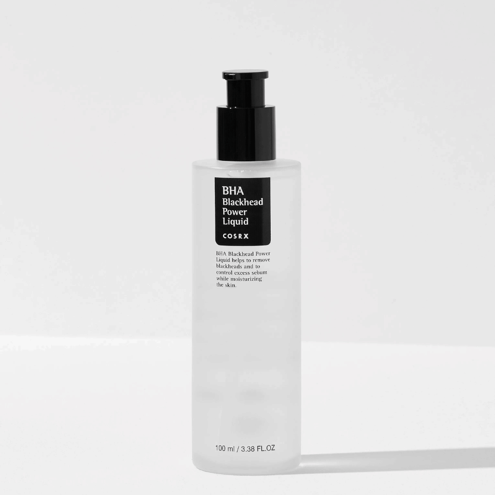 COSRX BHA Blackhead Power Liquid 100 ml – peeling chemiczny z kwasem salicylowym (BHA) w celu zmniejszenia zaskórników i głębokiego oczyszczania porów.