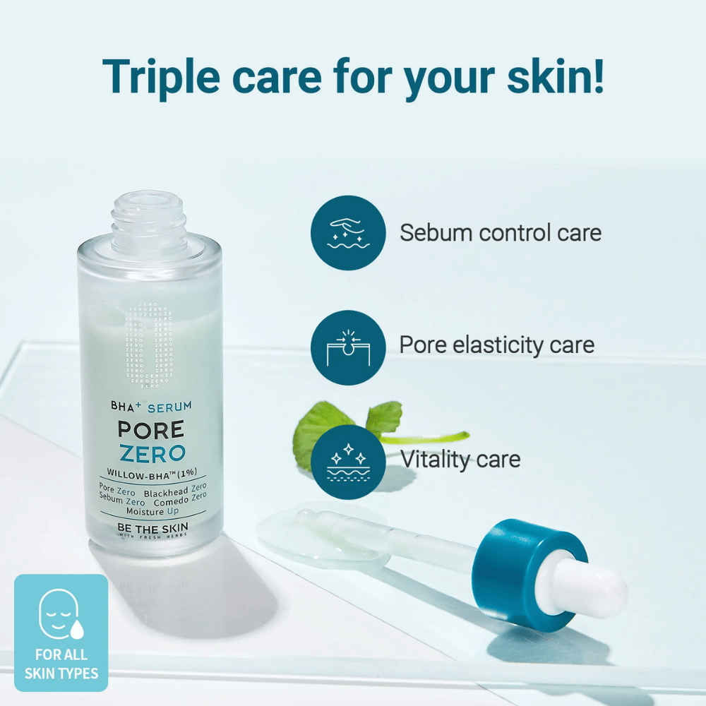 Be The Skin BHA+ Pore Zero Serum z BHA dla kontroli sebum i widocznie mniejszych porów