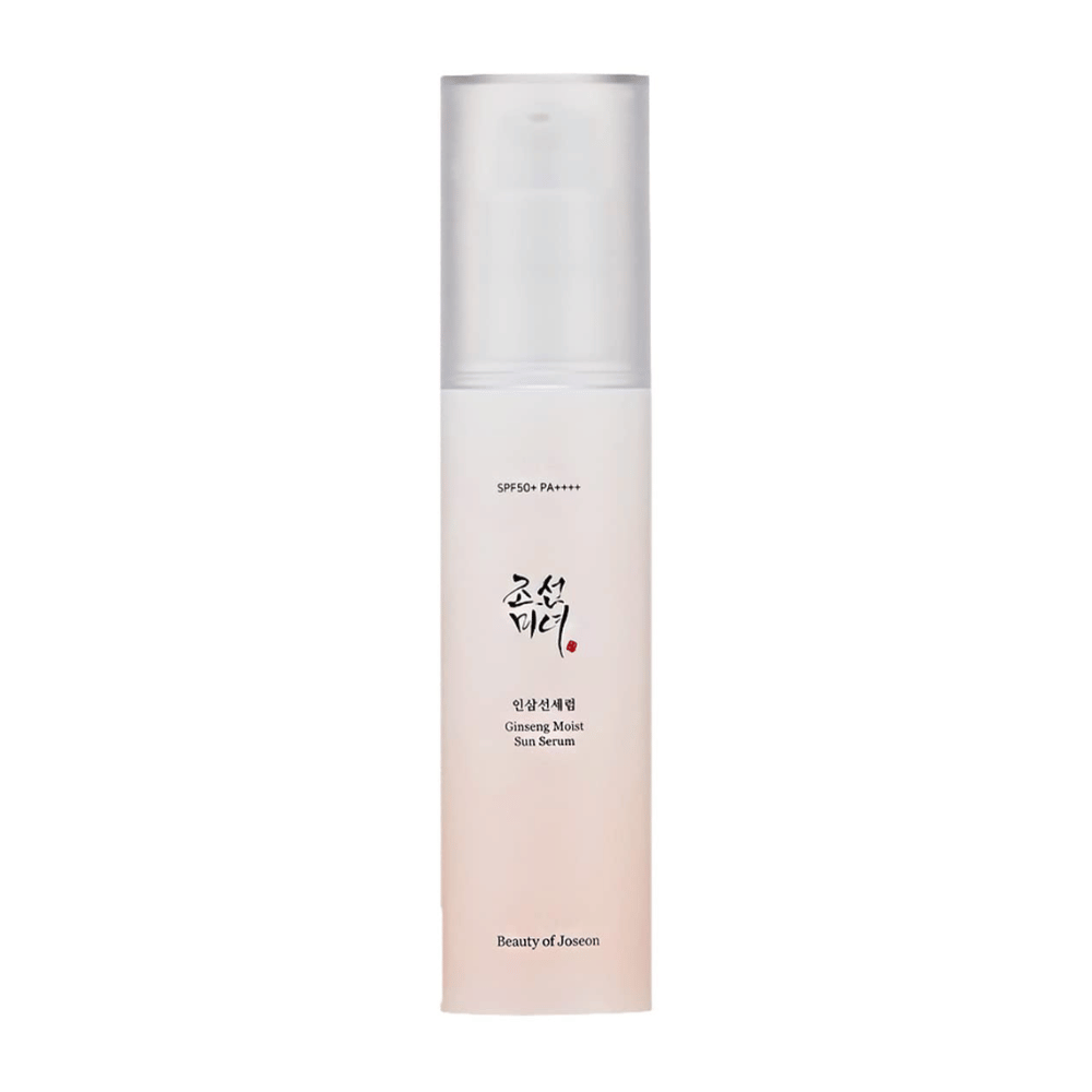 Koreańskie korzyści dla skóry spotykają się z SPF 50+ PA++++ w Beauty of Joseon Ginseng Moist Sun Serum.