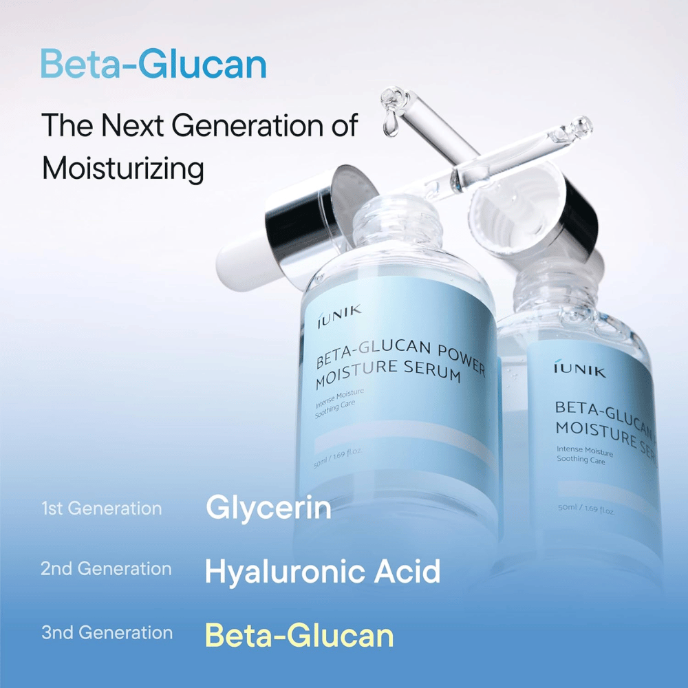 Beta-glukan w iUNIK Power Moisture Serum – składnik nawilżający nowej generacji dla silniejszej bariery ochronnej skóry