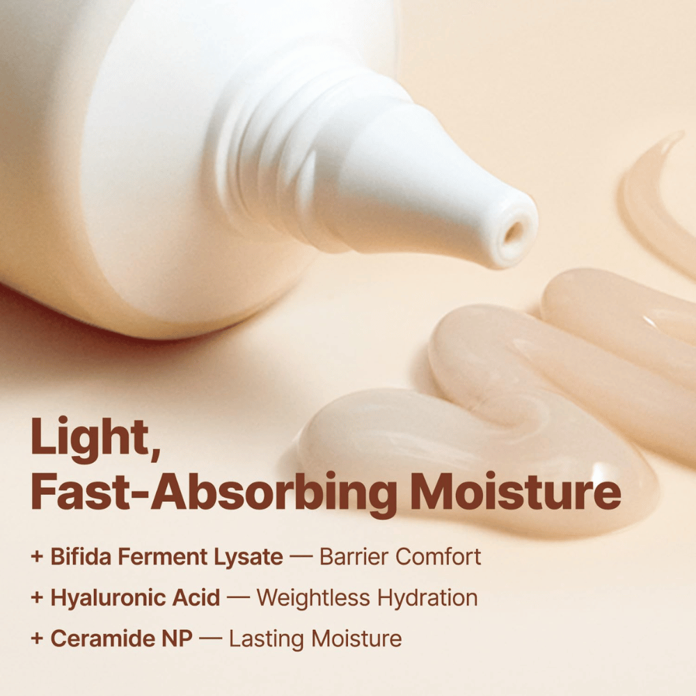 2. Ma:nyo Bifida Biome Aqua Barrier Cream – lekko wchłaniający się krem do twarzy z fermentem bifida, kwasem hialuronowym i ceramidami