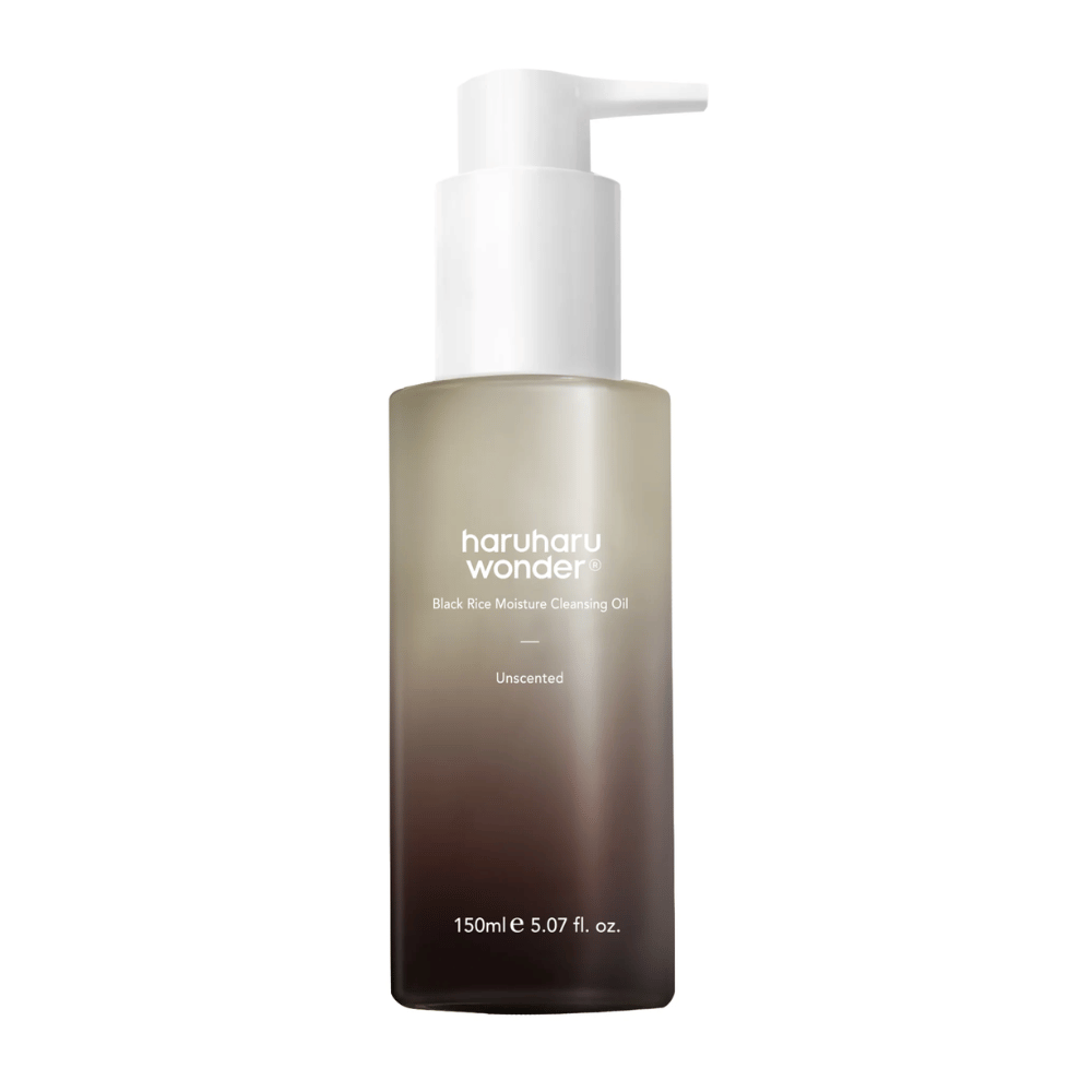 Haruharu Wonder Black Rice Moisture Cleansing Oil Unscented 150 ml – łagodny olejek oczyszczający z czarnym ryżem, który nawilża i dokładnie oczyszcza skórę.