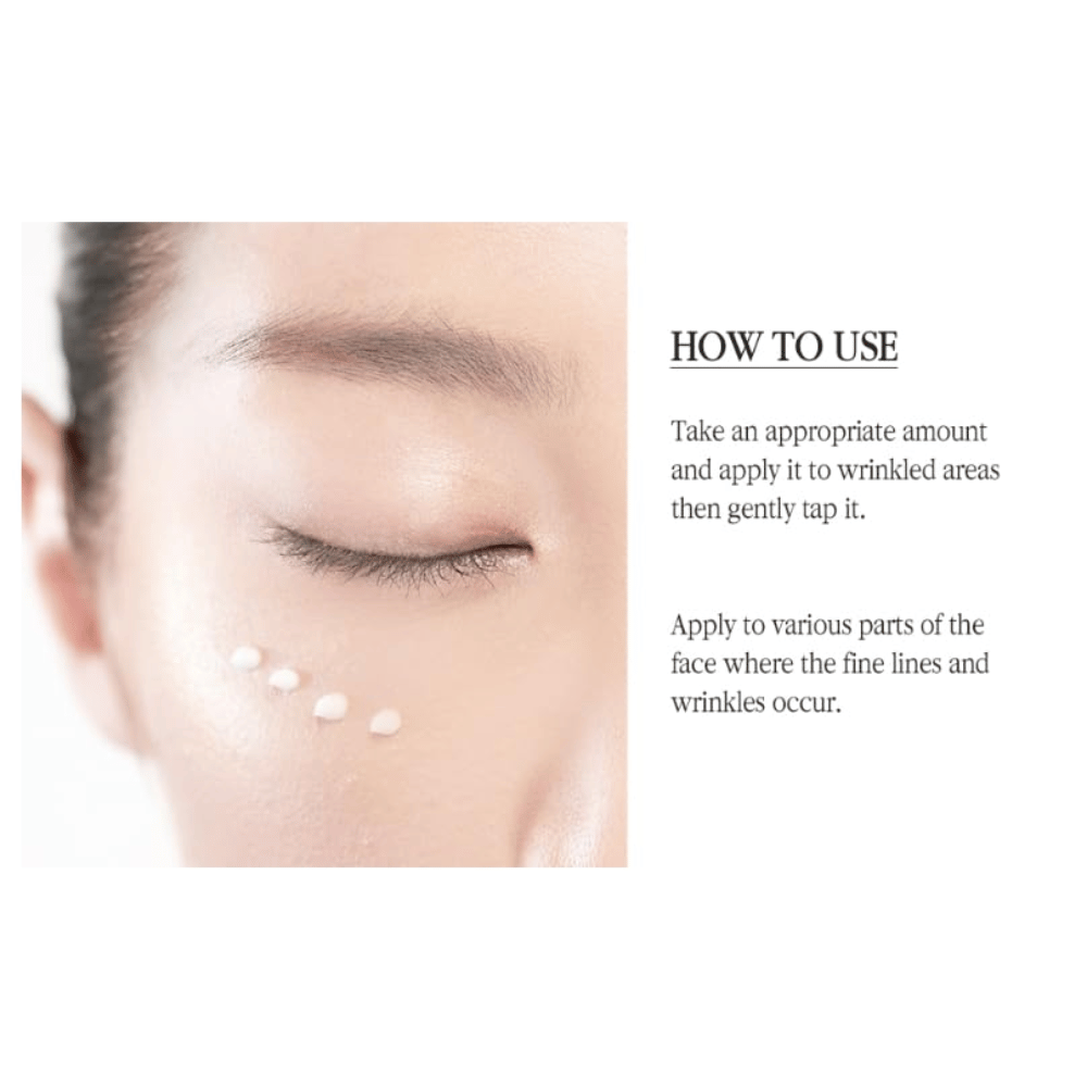 Pyunkang Yul Black Tea Time Reverse Eye Cream nakłada się delikatnie wokół oczu, aby pielęgnować drobne linie i nadać skórze gładszy wygląd.