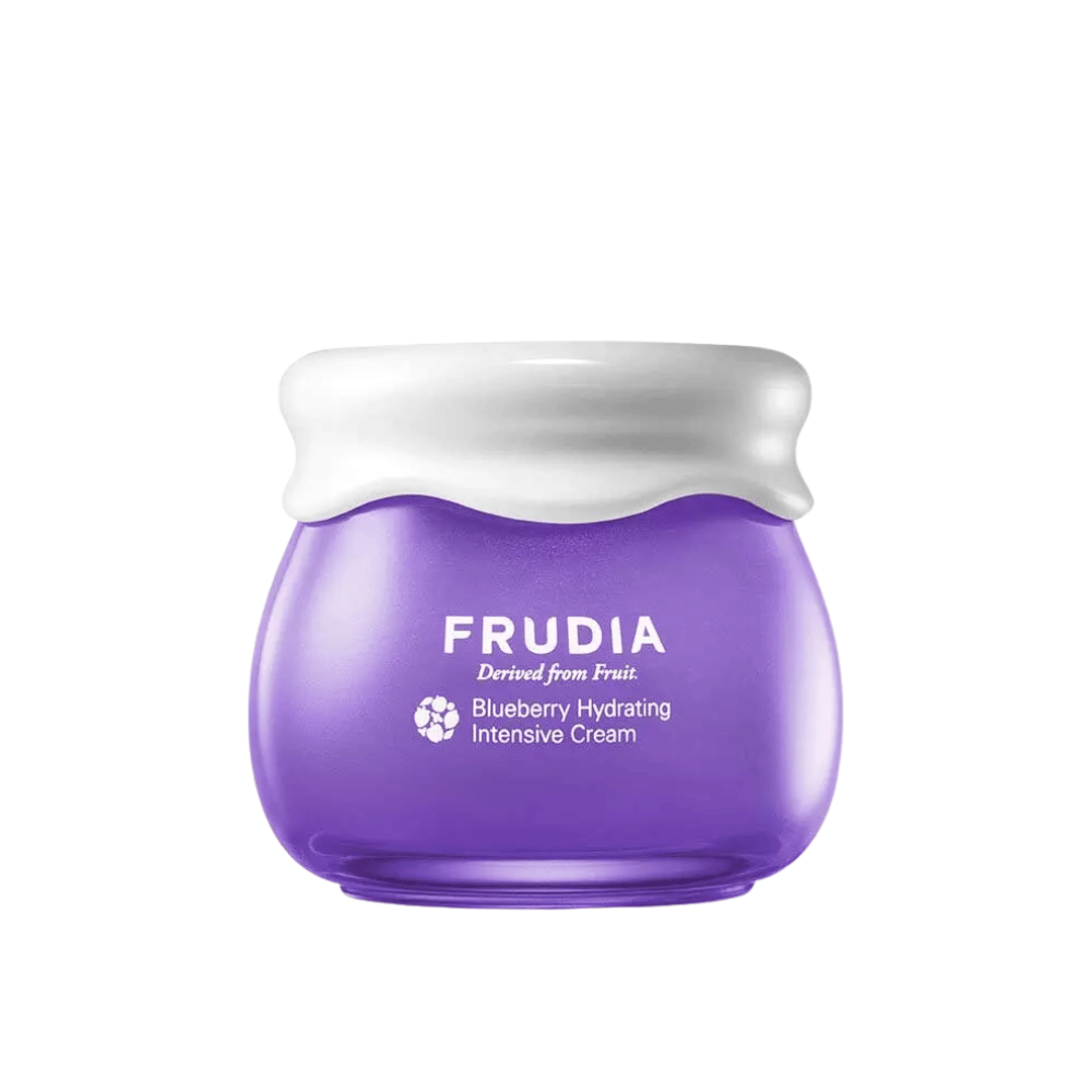 FRUDIA Blueberry Hydrating Intensive Cream – nawilżający krem do twarzy z ekstraktem z jagód, który wzmacnia barierę skórną i zapewnia długotrwałe nawilżenie