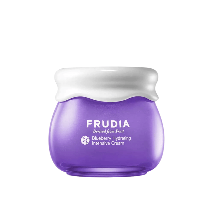 FRUDIA Blueberry Hydrating Intensive Cream – nawilżający krem do twarzy z ekstraktem z jagód, który wzmacnia barierę skórną i zapewnia długotrwałe nawilżenie