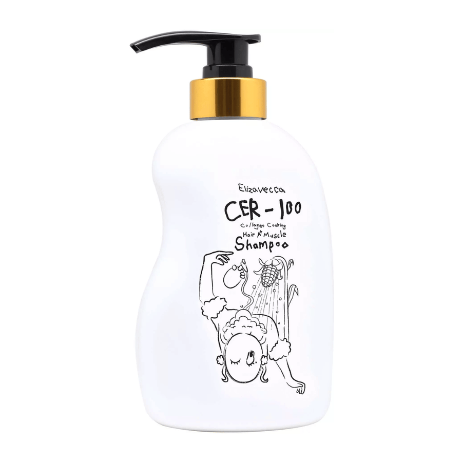 Elizavecca CER-100 Collagen Coating Hair A+ Muscle Shampoo – koreański szampon kolagenowy, który wzmacnia włosy i nadaje im blasku