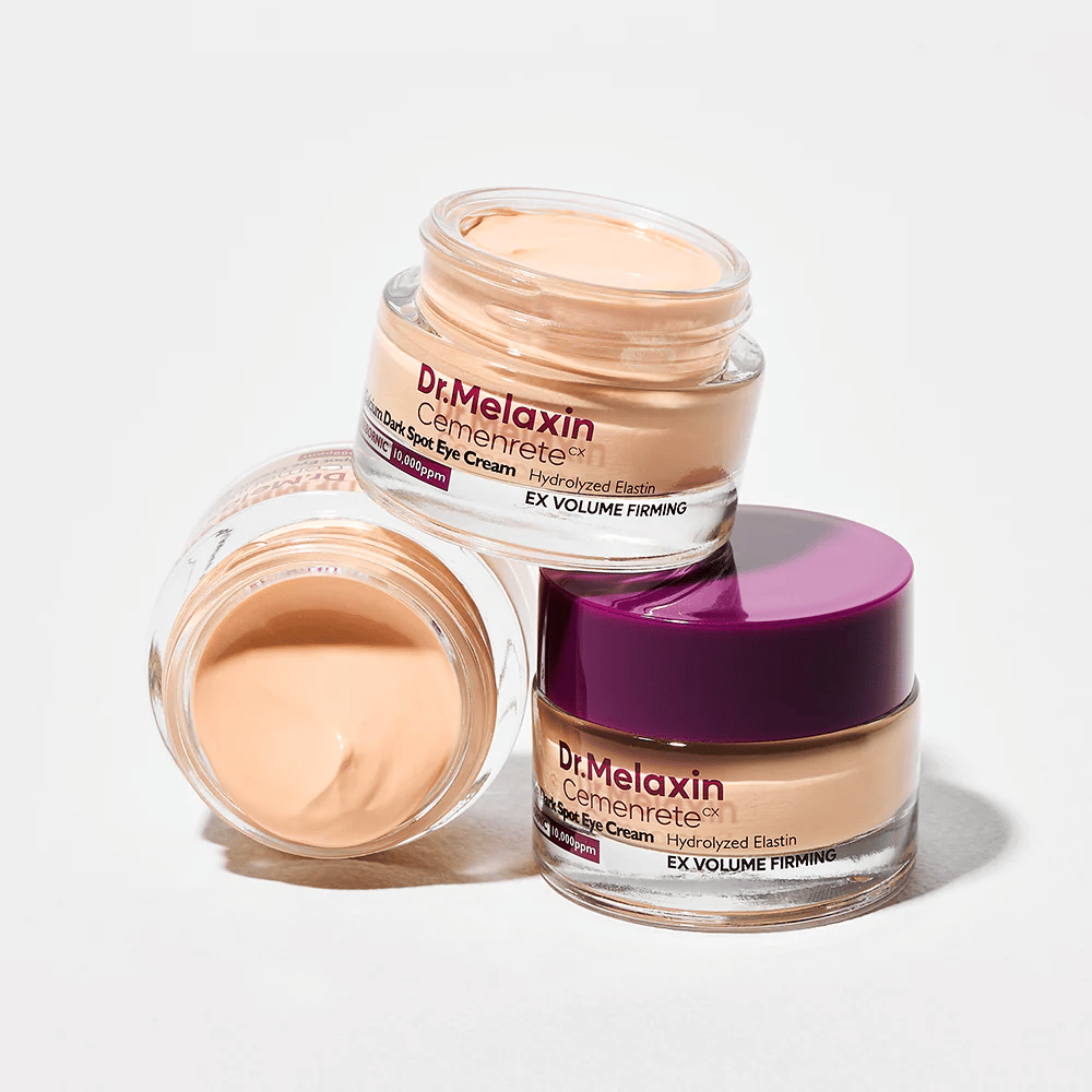 Dr.Melaxin Cemenrete Eye Cream z różnych kątów, koreański krem pod oczy przeciw ciemnym plamom i drobnym liniom z efektem objętościowym i ujędrniającym.