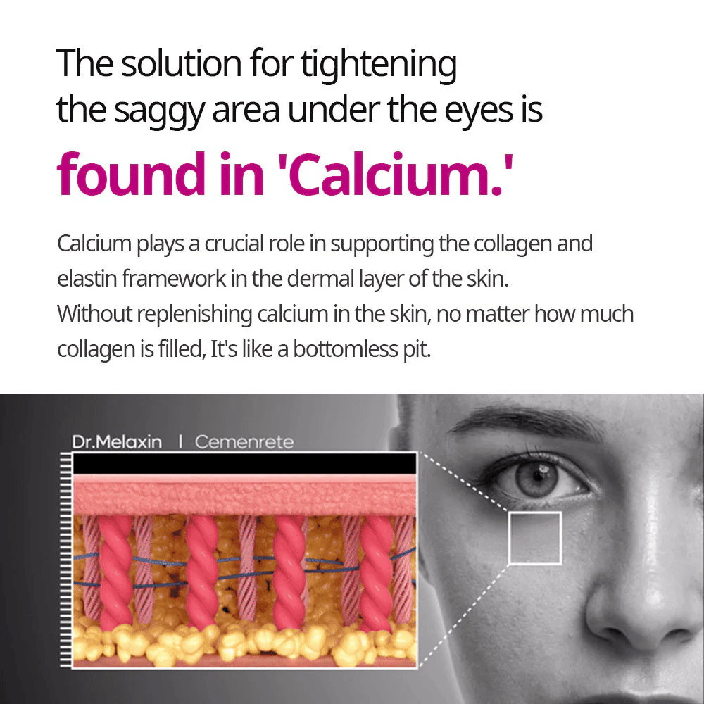 Zdjęcie informacyjne o roli wapnia w ujędrnianiu skóry, związane z Dr.Melaxin Cemenrete Calcium Intense Cream i strukturą wspierającą skórę.