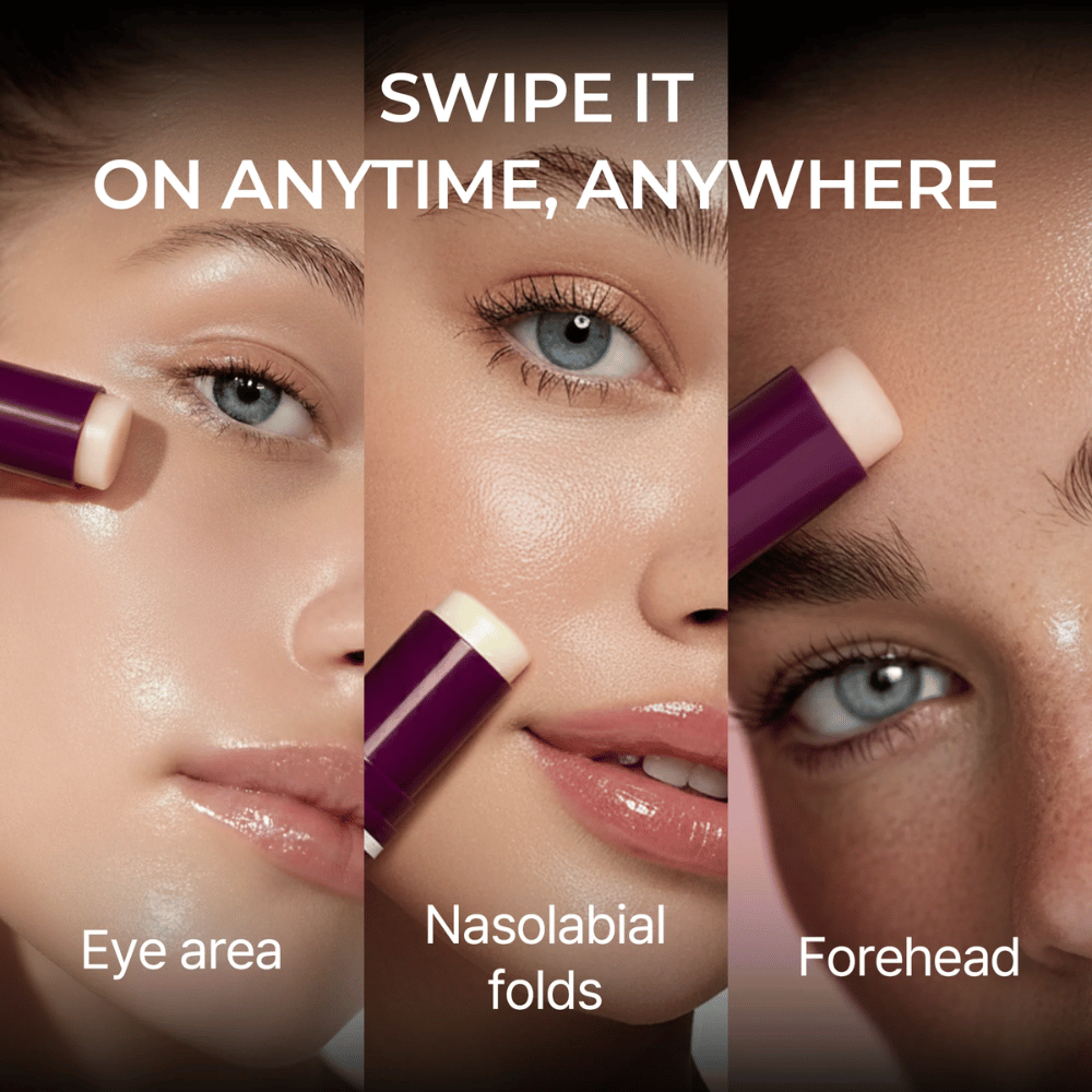 Dr. Melaxin Calcium Volume Multi Balm nakłada się na okolice oczu, fałdy nosowo-wargowe i czoło dla efektu ujędrniającego i zwiększającego objętość.