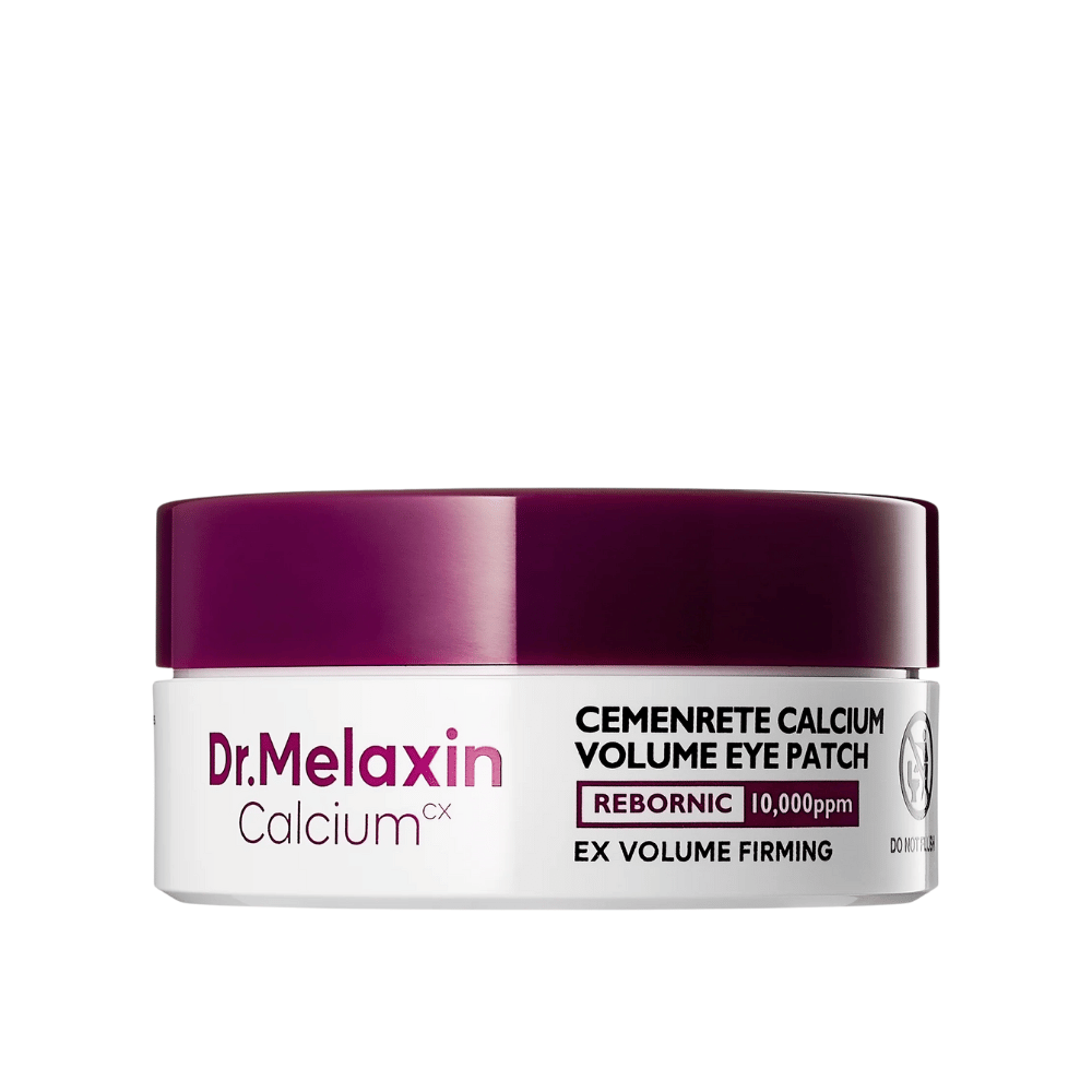 Dr. Melaxin Cemenrete Calcium Volume Eye Patch – objętościowe hydrożelowe płatki pod oczy z wapniem i Rebornic 10 000 ppm dla jędrniejszej skóry i redukcji drobnych zmarszczek.