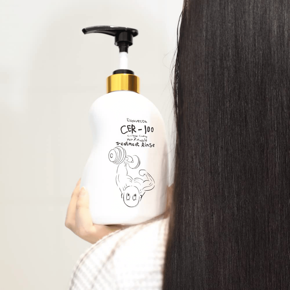 Elizavecca CER-100 Collagen Coating Hair Muscle Treatment Rinse – regenerujący balsam z kolagenem do długich, suchych i zniszczonych włosów