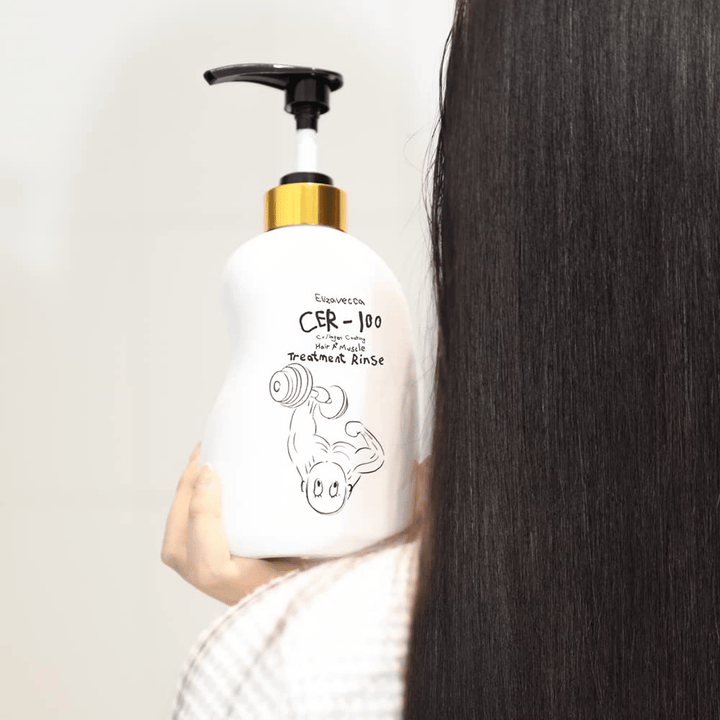 Elizavecca CER-100 Collagen Coating Hair Muscle Treatment Rinse – regenerujący balsam z kolagenem do długich, suchych i zniszczonych włosów