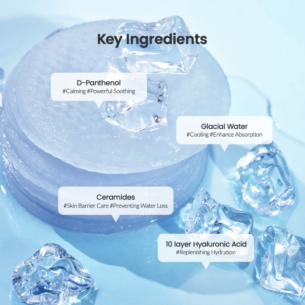 Kluczowe składniki w Biodance Cera-Nol Gel Toner Pads

❄️ Woda lodowcowa – Efekt chłodzenia, który poprawia wchłanianie.
💧 10-warstwowy kwas hialuronowy – Intensywne nawilżenie w głębi.
🌿 D-Panthenol – Silne łagodzenie i wzmacnianie skóry.
🛡️ Ceramidy – Chronią barierę skórną i zapobiegają utracie wilgoci.

Idealne dla chłodzącego i nawilżającego zastrzyku!