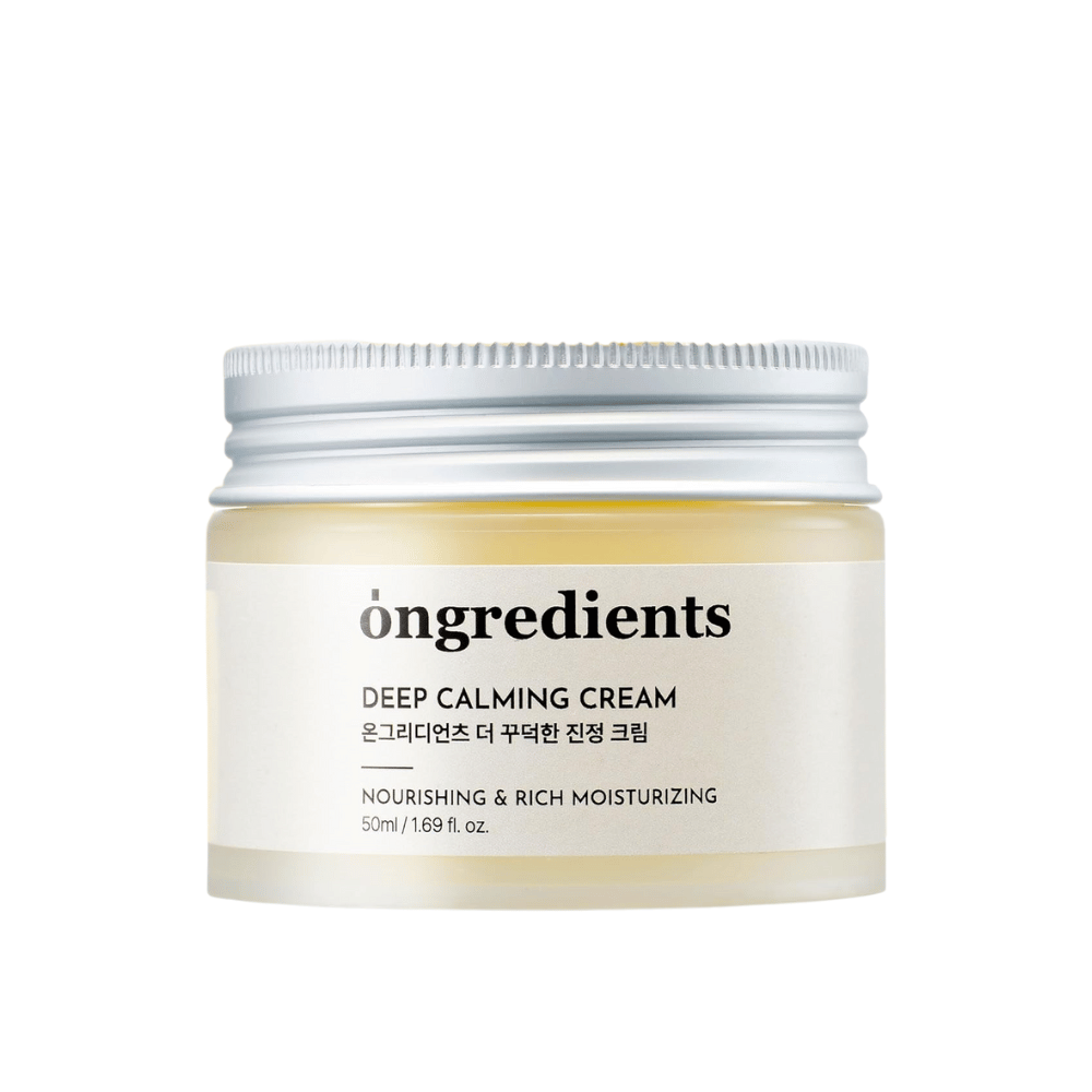 Ongredients Deep Calming Cream – wegański krem nawilżający z masłem shea i centellą dla odżywienia, ukojenia i wzmocnienia bariery skórnej.
