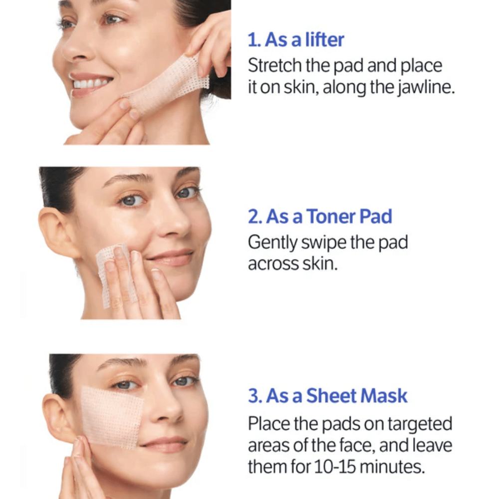 Sungboon Editor Deep Collagen Retinol Pads używane jako Maseczka w płachcie, aby nawilżać, wyrównywać koloryt skóry i redukować drobne linie