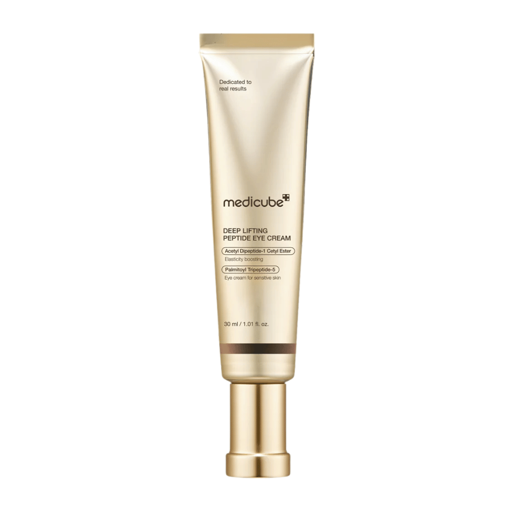 Medicube Deep Lifting Peptide Eye Cream – przeciwstarzeniowy krem pod oczy z peptydami, który poprawia jędrność, redukuje drobne linie i nawilża.