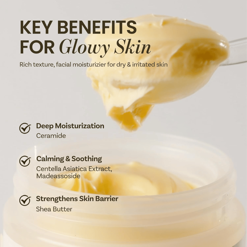 Ongredients Deep Calming Cream – bogaty, nawilżający krem z ceramidem i centellą, który łagodzi i wzmacnia barierę skórną.