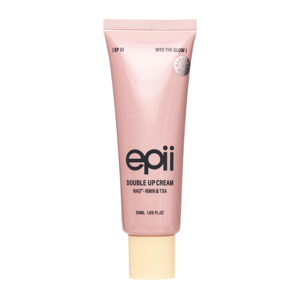 EPII Double Up Cream NAD+, NMN & TXA 50 ml – rozświetlający krem do twarzy, który poprawia koloryt skóry, jędrność i nawilżenie.