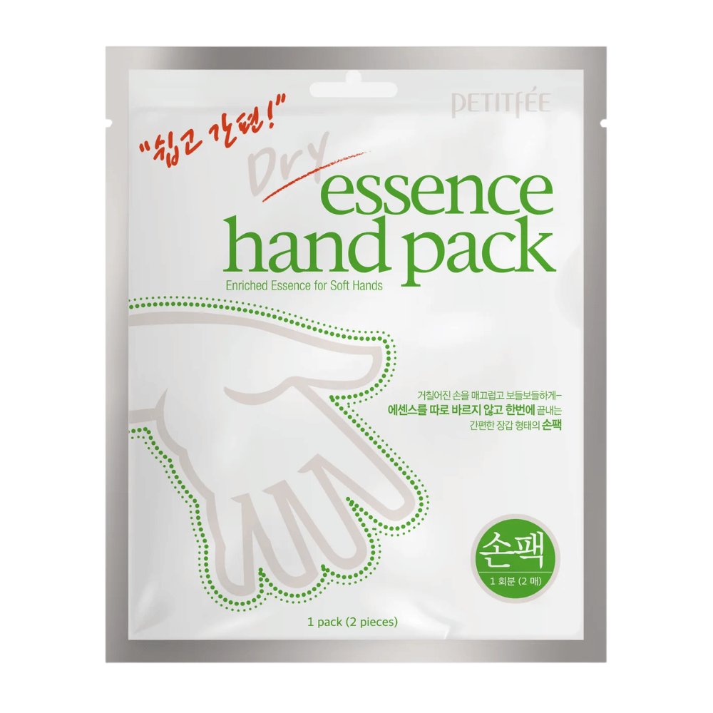 PETITFEE Dry Essence Hand Pack pielęgnująca maska do rąk z masłem shea, mocznikiem i kwasem hialuronowym dla intensywnego nawilżenia