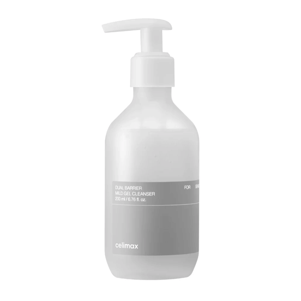Celimax Dual Barrier Mild Gel Cleanser 200 ml – łagodny żel do mycia twarzy, który delikatnie oczyszcza, nawilża i pomaga zachować barierę ochronną skóry.