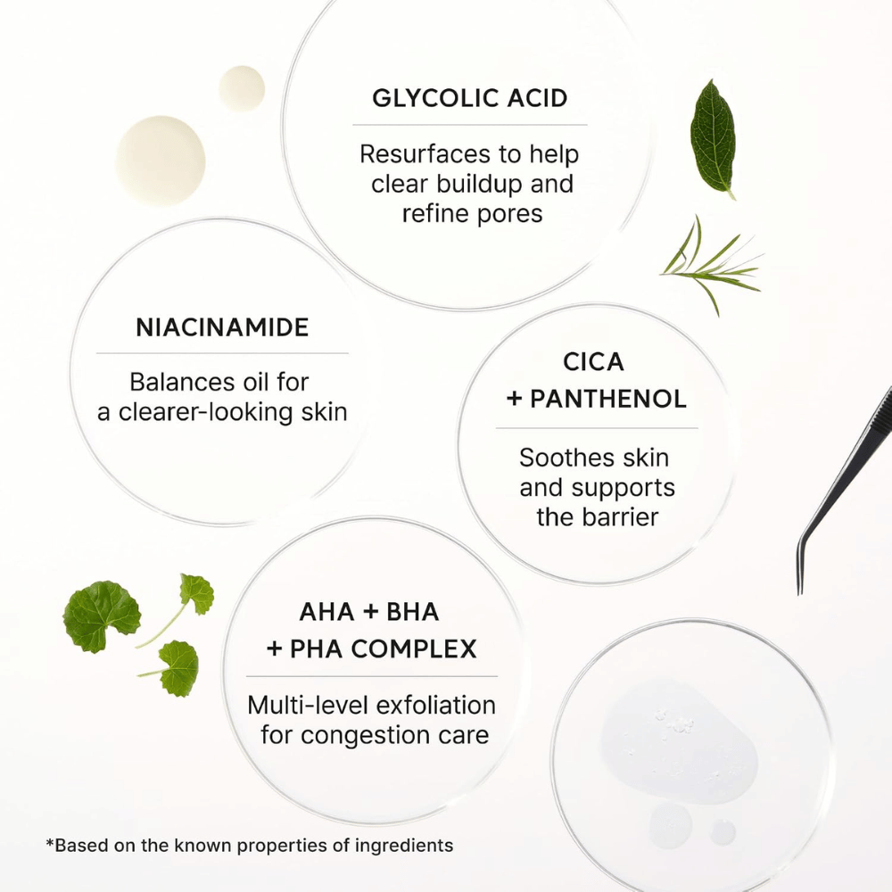 Arencia Eraser Shot Glycolic Acid Booster – kwas glikolowy, niacynamid, cica, pantenol oraz AHA BHA PHA