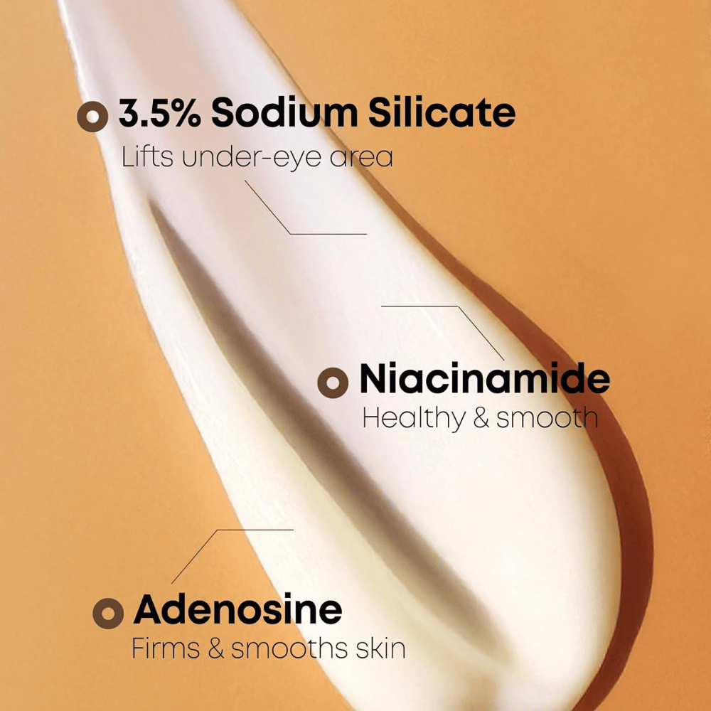 NINE LESS Ever-Youth Dual Effect Eye Cream – Krem pod oczy z Sodium Silicate, niacynamidem i adenozyną