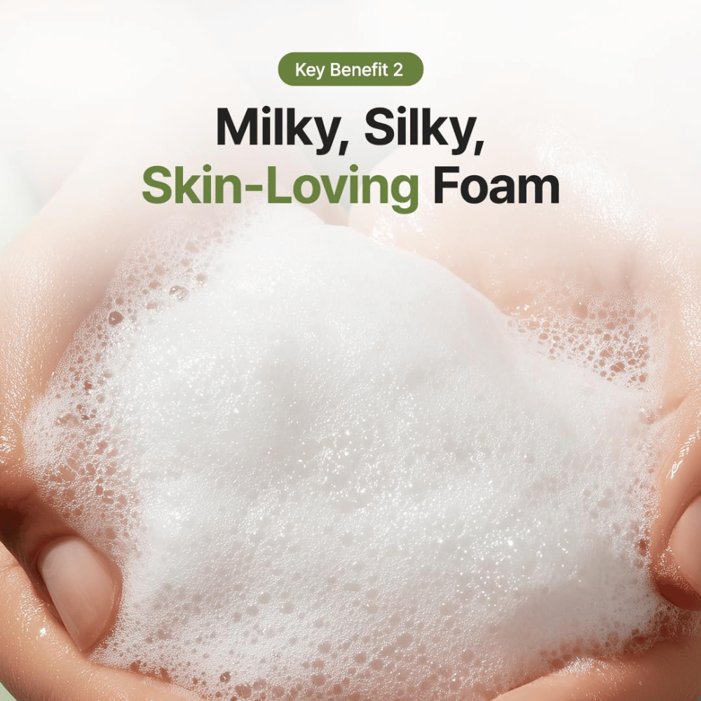 Purito Seoul From Green Deep Foaming Cleanser – kremowa i delikatna pianka myjąca do codziennego oczyszczania twarzy