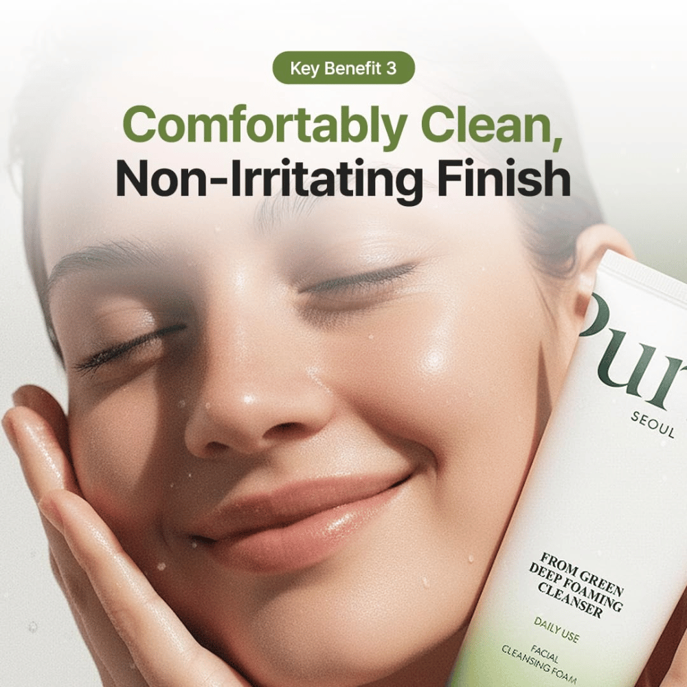 Purito Seoul From Green Deep Foaming Cleanser – delikatne głębokie oczyszczanie dla czystej i świeżej skóry
