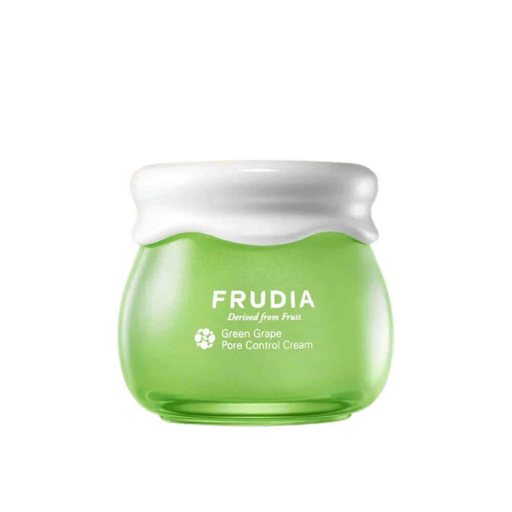 FRUDIA Green Grape Pore Control Cream – krem zmniejszający pory z ekstraktem z zielonych winogron dla skóry tłustej i mieszanej.