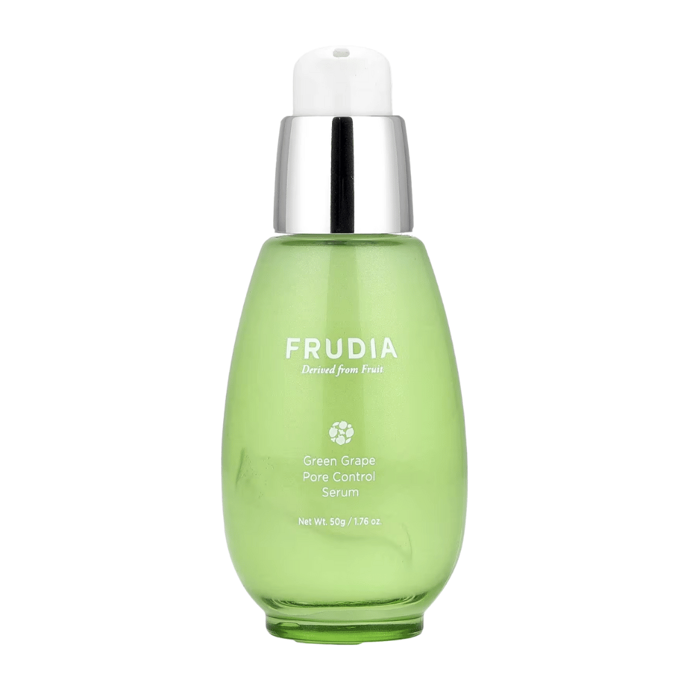 Frudia Green Grape Pore Control Serum 50 g – koreańskie serum do twarzy z ekstraktem z zielonych winogron, które minimalizuje pory, balansuje tłustą skórę i zapewnia nawilżoną, jasną skórę.