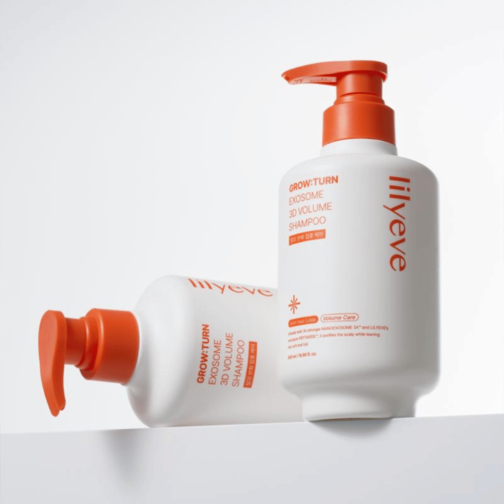 LILYEVE Grow:Turn Exosome 3D Volume Shampoo w butelce z pompką 500 ml do codziennej pielęgnacji skóry głowy
