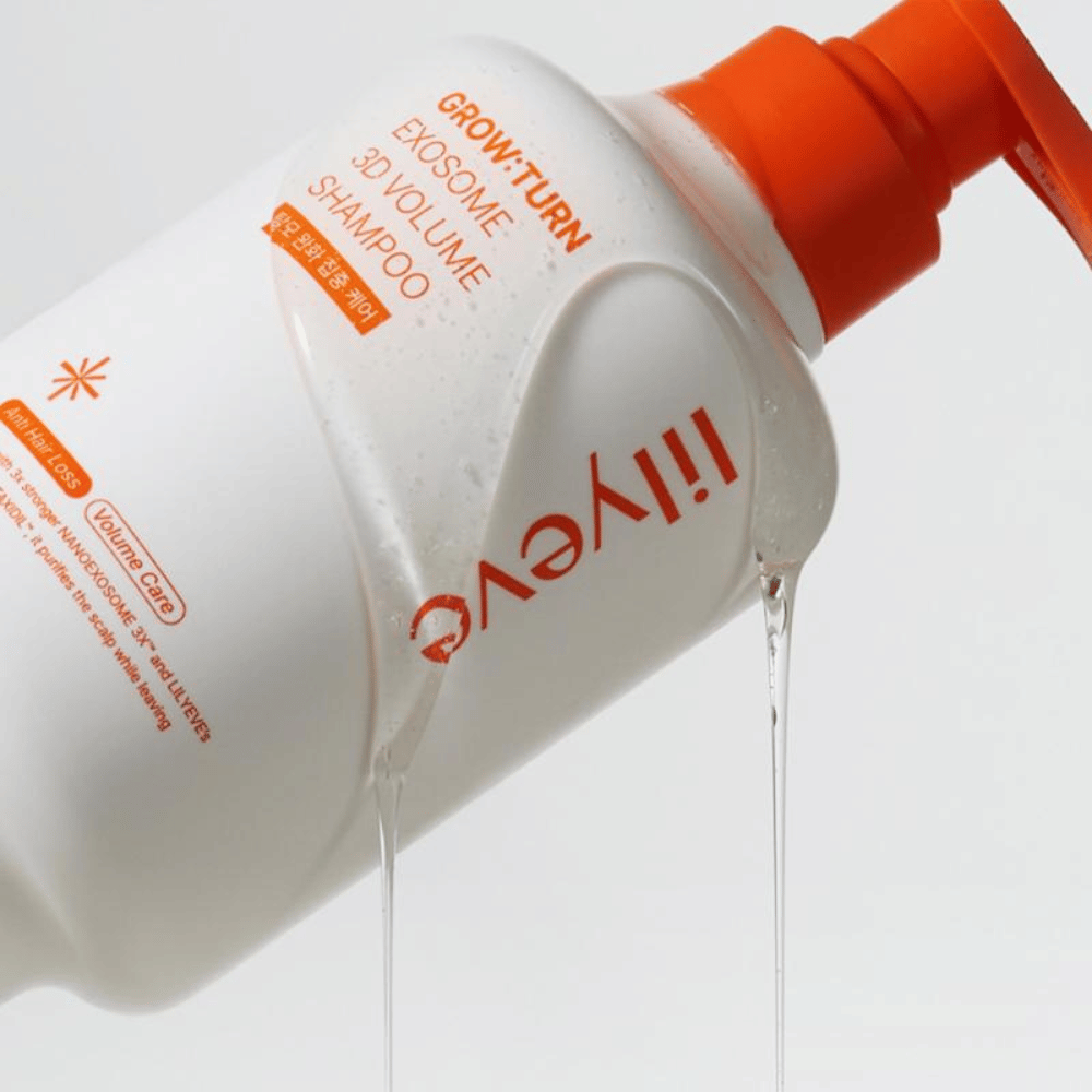 LILYEVE Grow:Turn Exosome 3D Volume Shampoo o lekkiej żelowej konsystencji do pielęgnacji włosów zwiększającej objętość