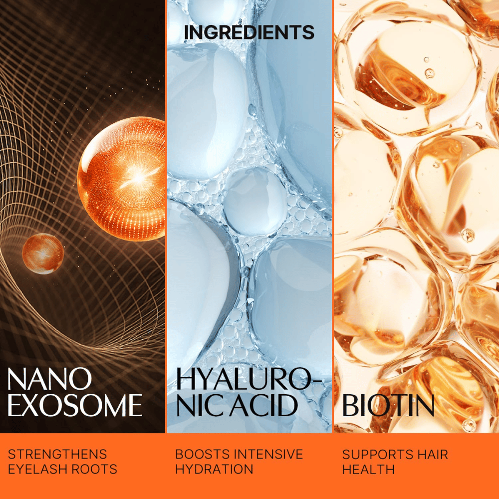 LILYEVE Grow Turn Exosome Dual Lash Serum z nanoegzosomami, kwasem hialuronowym i biotyną do pielęgnacji rzęs.