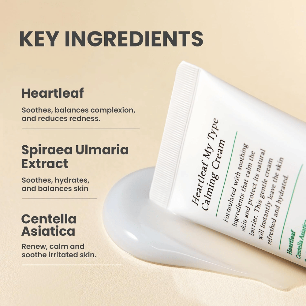 AXIS-Y Heartleaf My Type Calming Cream – kluczowe składniki z heartleaf i centella asiatica