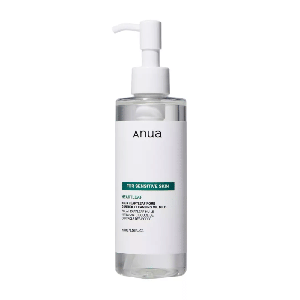Anua Heartleaf Pore Control Cleansing Oil Mild to olejek oczyszczający specjalnie opracowany dla skóry wrażliwej. Jest zaprojektowany, aby łagodzić i skutecznie usuwać zanieczyszczenia oraz makijaż, jednocześnie kontrolując pory bez podrażniania skóry.