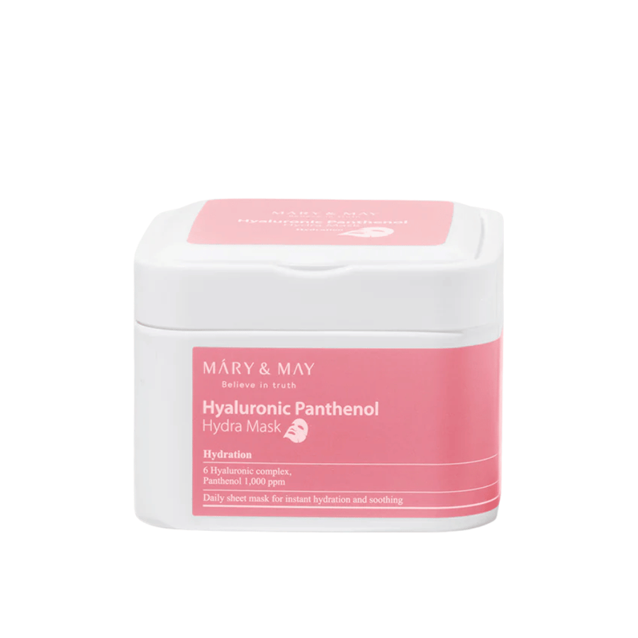 Mary & May Hyaluronic Panthenol Hydra Mask – koreańska maseczka do twarzy z kompleksem kwasu hialuronowego i pantenolem 1000 ppm dla głębokiego nawilżenia