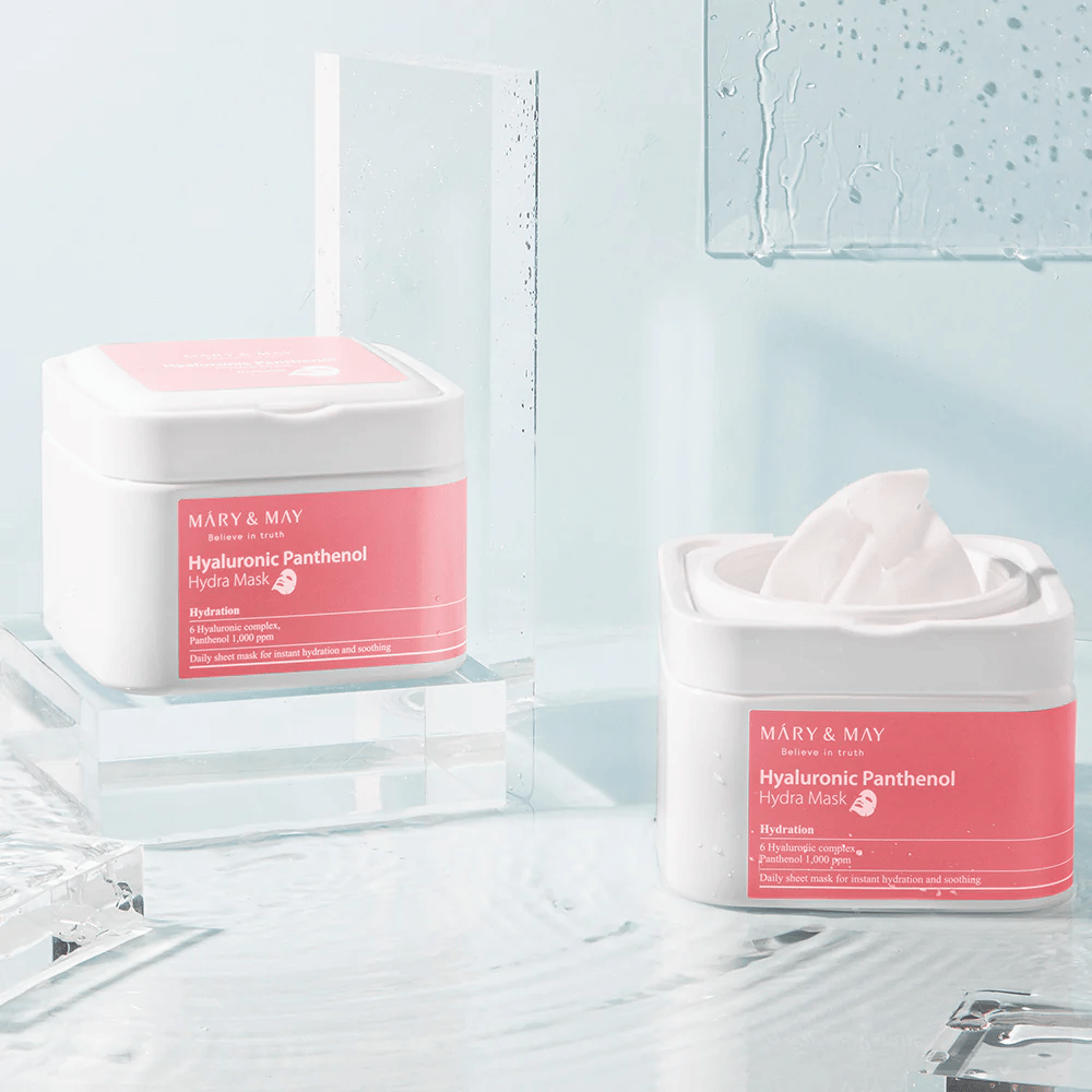 Mary & May Hyaluronic Panthenol Hydra Mask – intensywnie nawilżający maseczka do twarzy z kwasem hialuronowym i pantenolem dla suchej i wrażliwej skóry