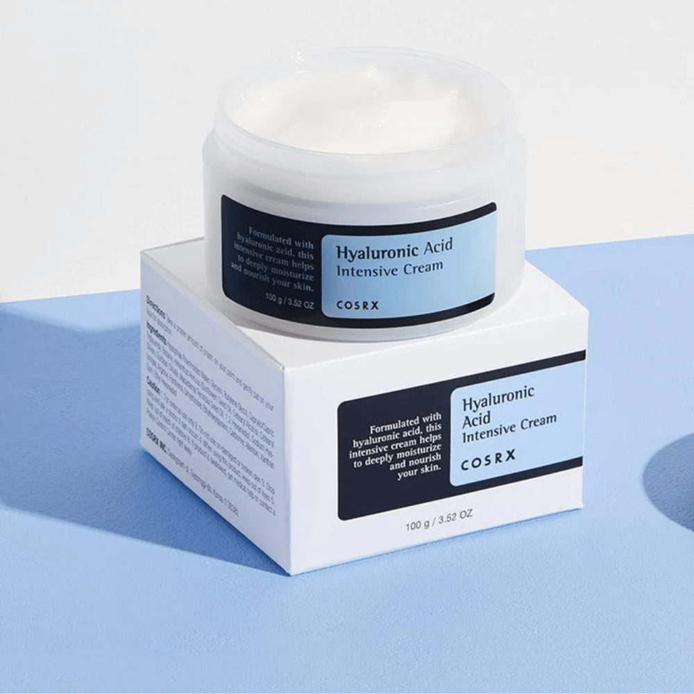 Otwarty COSRX Hyaluronic Acid Intensive Cream – nawilżający krem do twarzy z kwasem hialuronowym dla suchej i odwodnionej skóry